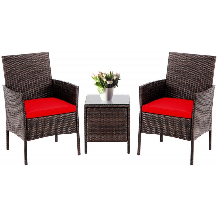 Bay Isle Home Drayton 2 Person Outdoor Seating Group with